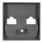 Kryt datové zásuvky 2x RJ45, antracit