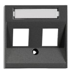 Kryt datové zásuvky 2x RJ45, antracit