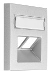 Kryt datové zásuvky 2x RJ45 UAE SFB, popisové pole, stříbrný