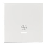 Kryt přístrojů s průhledem, symbol ventilátor, bílý