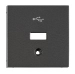 Kryt průchozí USB zásuvky, antracit