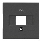 Kryt průchozí USB zásuvky, antracit