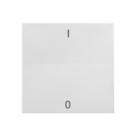 Kryt spínačů a ovladačů, symbol 1/0, bílý