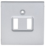 Kryt USB zásuvky dvojité, stříbrný