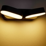 LEA LED Double 13W 600lm 3000K IP54 antracit