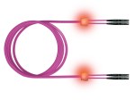 LED optický patchkabel duplexní, E2000/E2000, 50/125 OM4, 2m
