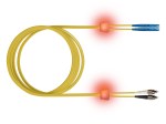 LED optický patchkabel duplexní, E2000/FC, 9/125 OS2, 5m