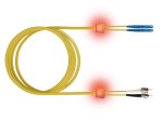 LED optický patchkabel duplexní, E2000/ST, 9/125 OS2, 10m