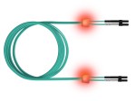 LED optický patchkabel duplexní, LCD/LCD, 50/125 OM3, 1m