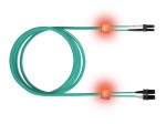 LED optický patchkabel duplexní, LCD/SCD, 50/125 OM3, 10m