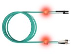 LED optický patchkabel duplexní, LCD/ST, 50/125 OM3, 10m