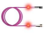 LED optický patchkabel duplexní, LCD/ST, 50/125 OM4, 1m