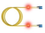 LED optický patchkabel duplexní, SCD/SCD, 9/125 OS2, 5m