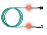 LED optický patchkabel duplexní, SCD/ST, 50/125 OM3, 2m
