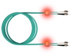 LED optický patchkabel duplexní, ST/ST, 50/125 OM3, 2m