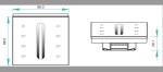 LED RF WiFi Controller Touch MONO - 4 Zonen - Weiß