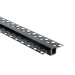 LED trimless aluminum profile + PC diffuser black 2m