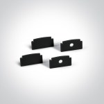 LED trimless aluminum profile + PC diffuser black 2m