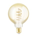 LM-E27 LED GLOBE G95 4W/245LM 2000K jantarové sklo - stmív.