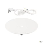 MOUNTING PLATE, indoor, white, with clear cable