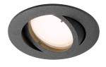 My68 výklopné vestavné svítidlo výřez 68mm kruhové, černá