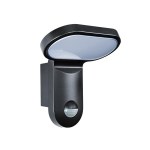 Nástěnné svítidlo se senzorem 25W, 140°, Ø10m, IP55, černé