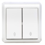Nástěnný přepínač střídavý dvojitý č.6+6, IP20
