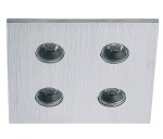 Nevil-Q LED 4x1W 6000K 240lm,dimmbar,350mA,IP20,aluminium