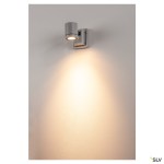 NEW MYRA WALL LIGHT, silvergrey, GU10, max. 50W, IP55