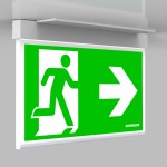Nouzové sv. AM LED 3h 230VAC, stropní vestavvné, bílá