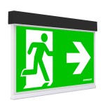Nouzové sv. AM LED, nástěnné vestavné, antracit