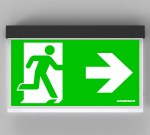 Nouzové sv. AM LED, nástěnné vestavné, antracit