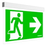 Nouzové sv. AX LED, nástěnné přisazené, bílá