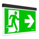 Nouzové sv. AX LED, nástěnné vestavné, antracit