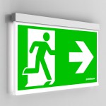 Nouzové sv. AX LED, nástěnné vestavné, bílá