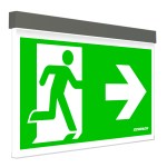 Nouzové sv. AX LED, přisazené nástěnné, imitace nerez
