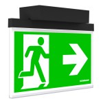 Nouzové sv. AX LED, stropní přisazené, antracit