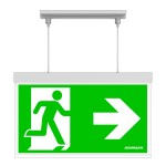 Nouzové sv. AX LED, stropní vestav. + lankový závěs, bílá