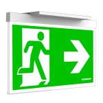 Nouzové sv. AX LED, stropní vestavné, bílá