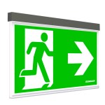 Nouzové sv. AX LED, vestavné nástěnné, imitace nerez