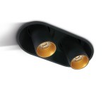 Nynka LED 2x7W, 2x520lm, 3000K, IP20, 36°, black