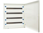 Oceloplechová zapuštěná rozvodnice 4x33, plné dveře
