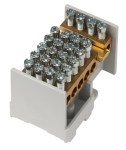 Odbočovací svorkovnica 25mm2, 1-pólová, 12 vývodů