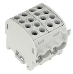 Odbočovací svorkovnice 35 mm², 4vst/výst, izolovaná šedá