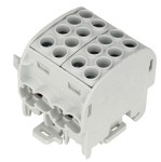 Odbočovací svorkovnice 35 mm², 4vst/výst, izolovaná šedá