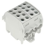 Odbočovací svorkovnice 35 mm², 4vst/výst, izolovaná šedá