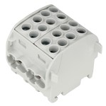 Odbočovací svorkovnice 35 mm², 4vst/výst, izolovaná šedá