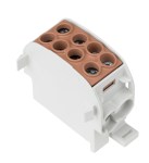 Odbočovací svorkovnice 35mm² - 1pól, izolovaná, hnědá