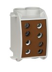 Odbočovací svorkovnice 70mm² - 1pól, izolovaná, hnědá