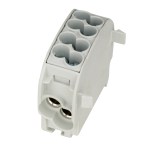 Odbočovací svorkovnice pro Al vodiče 25mm², 1p, izol., šedá